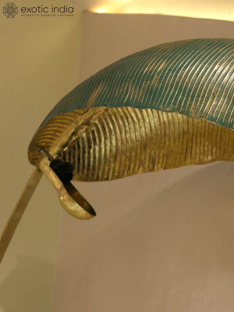 45" Brass Attractive Banana Leaf Lamp For Wall
