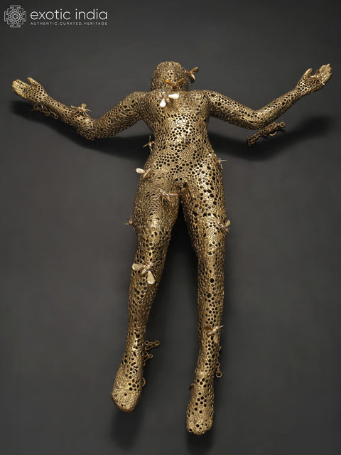 65" Brass Idol Of Flying Lady Figure For Roof