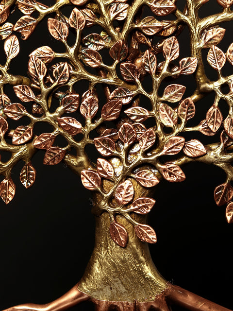 19" Wall Hanging Tree of Life | Brass with 24 Karat Rose Gold Plating