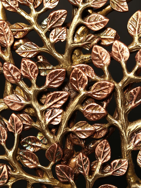 19" Wall Hanging Tree of Life | Brass with 24 Karat Rose Gold Plating