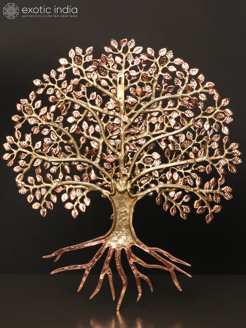 19" Wall Hanging Tree of Life | Brass with 24 Karat Rose Gold Plating