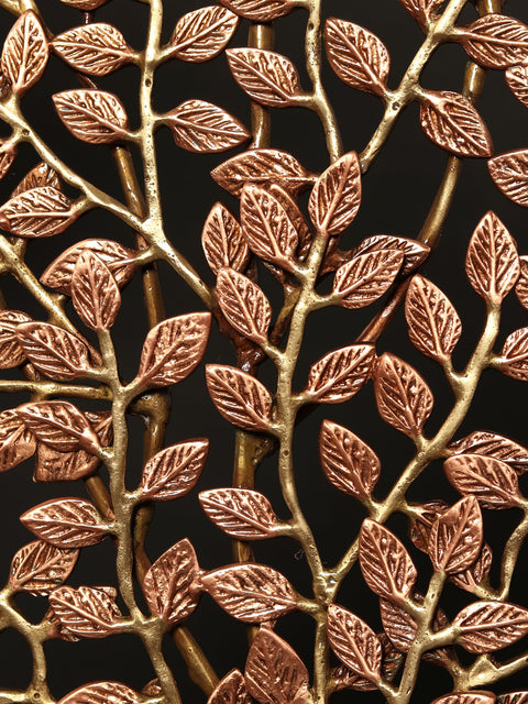 23" Wall Mounted Tree of Life | Brass with 24 Karat Rose Gold Plating