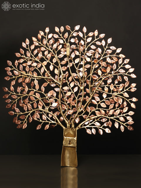 23" Wall Mounted Tree of Life | Brass with 24 Karat Rose Gold Plating