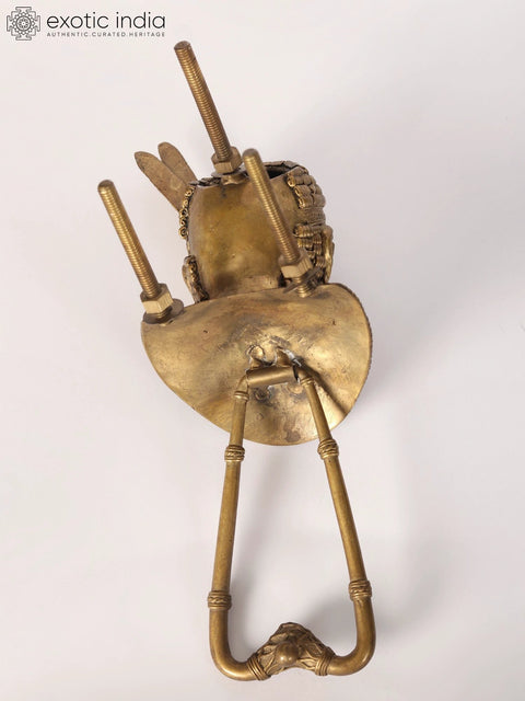 10" Brass Beautiful Door Knocker Of Tribal Head