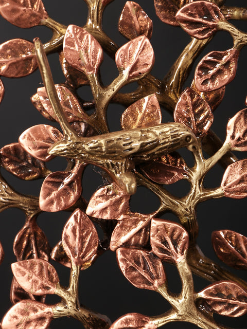 12" Tree of Life with Birds | Brass with 24 Karat Rose Gold Plating