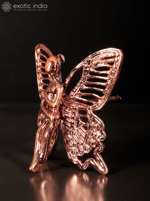 3" Small Beautiful Angel | Wall Decor | Brass with 24 Karat Rose Gold Plating