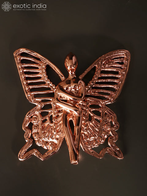 3" Small Superfine Angel with Wings | Brass with 24 Karat Rose Gold Plating