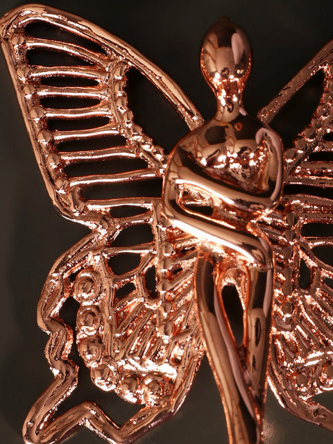 3" Small Superfine Angel with Wings | Brass with 24 Karat Rose Gold Plating