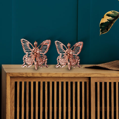3" Small Superfine Angel with Wings | Brass with 24 Karat Rose Gold Plating
