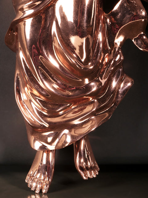 19" Superfine Jesus Christ Wall Hanging Statue | Brass with 24 Karat Rose Gold Plating