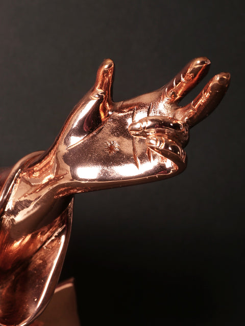 19" Superfine Jesus Christ Wall Hanging Statue | Brass with 24 Karat Rose Gold Plating