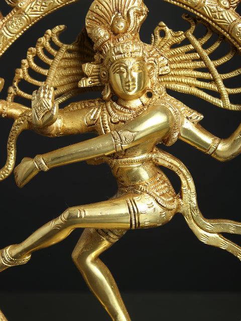11" Nataraja - Dancing Lord Shiva Brass Statue