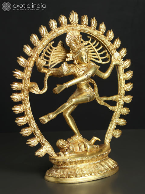 11" Nataraja - Dancing Lord Shiva Brass Statue