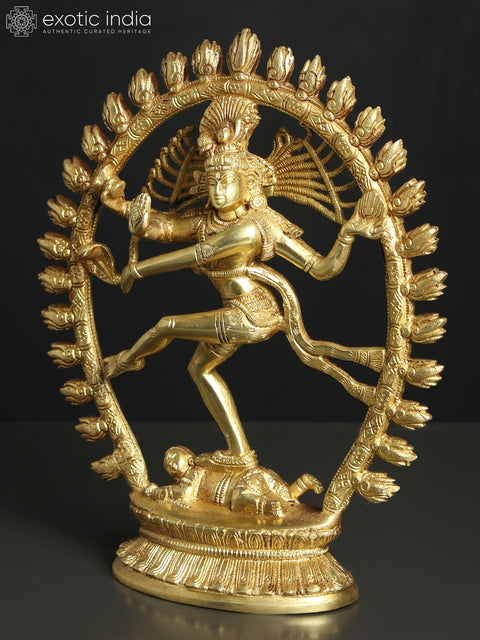 11" Nataraja - Dancing Lord Shiva Brass Statue