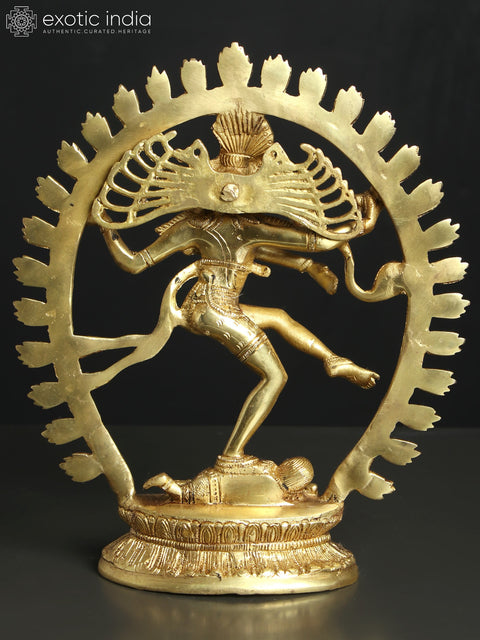 11" Nataraja - Dancing Lord Shiva Brass Statue