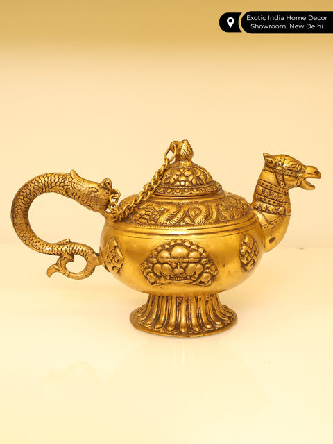 12" Brass Camel Design Kettle