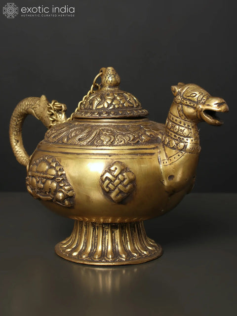 12" Brass Camel Design Kettle