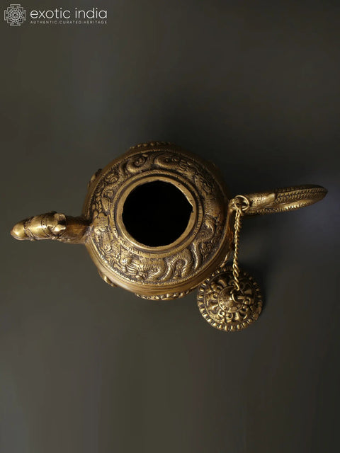 12" Brass Camel Design Kettle