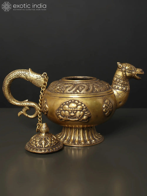 12" Brass Camel Design Kettle for Home Decor