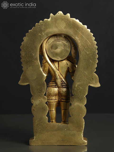 8" Temple Hanuman | Brass Statue