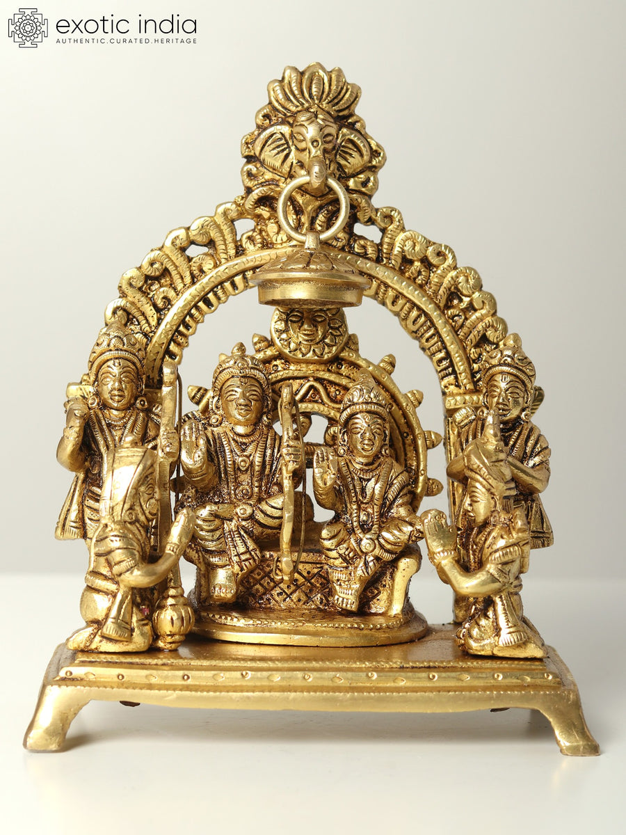 7" Handmade Ram Darbar Brass Idol for Home Pooja