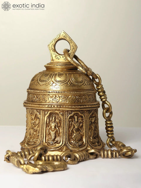 7" Dashavatara Bell in Brass