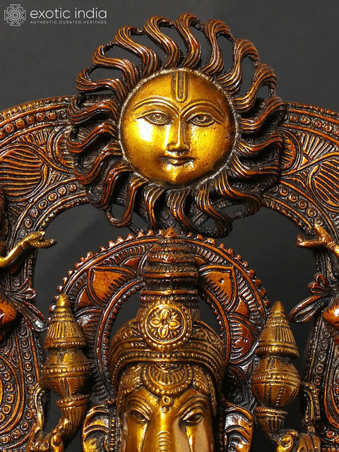 18" Darbar Ganesha | Brass Statue