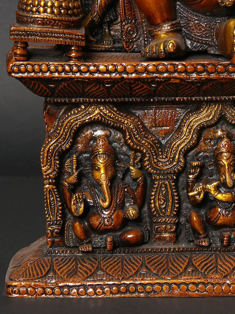 18" Darbar Ganesha | Brass Statue