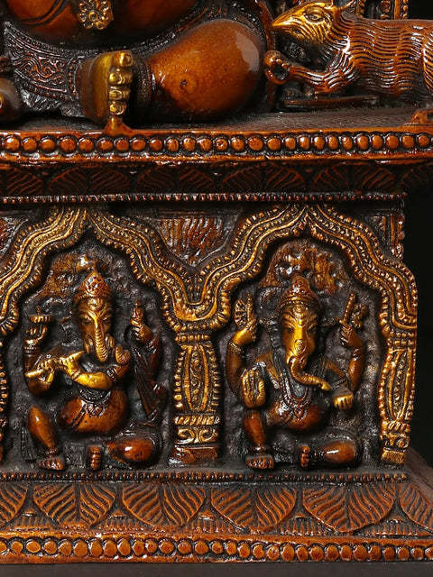 18" Darbar Ganesha | Brass Statue
