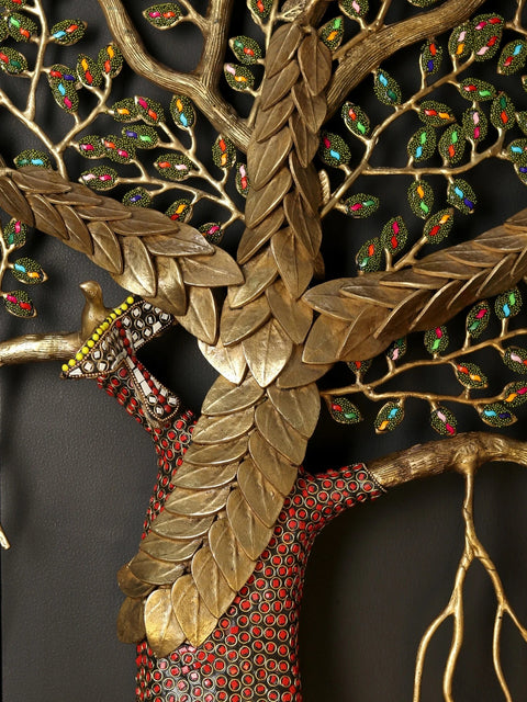 61" Large Size Beautiful Tree of Life | Wall Hanging | Brass with Inlay Work
