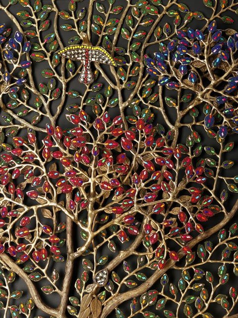 61" Large Size Beautiful Tree of Life | Wall Hanging | Brass with Inlay Work