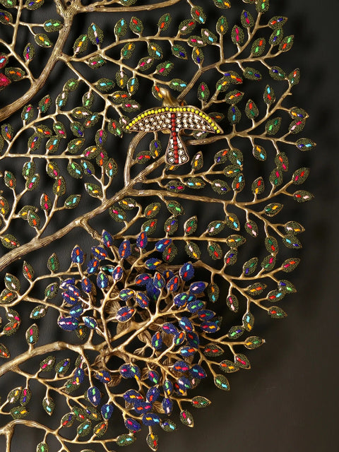 61" Large Size Beautiful Tree of Life | Wall Hanging | Brass with Inlay Work