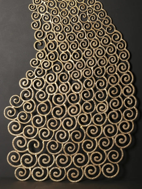63" Large Brass Peacock with Long Tail | Wall Decor