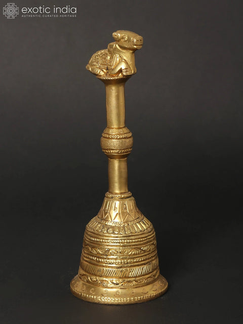 6" Brass Nandi Bell | Ritual Brass Ghanti