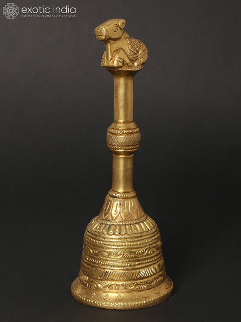 6" Brass Nandi Bell | Ritual Brass Ghanti