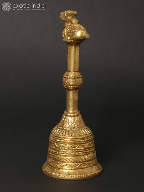 6" Brass Nandi Bell | Ritual Brass Ghanti