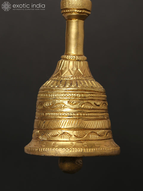 6" Brass Nandi Bell | Ritual Brass Ghanti