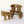 4" Small Decorative Bullock Cart in Brass