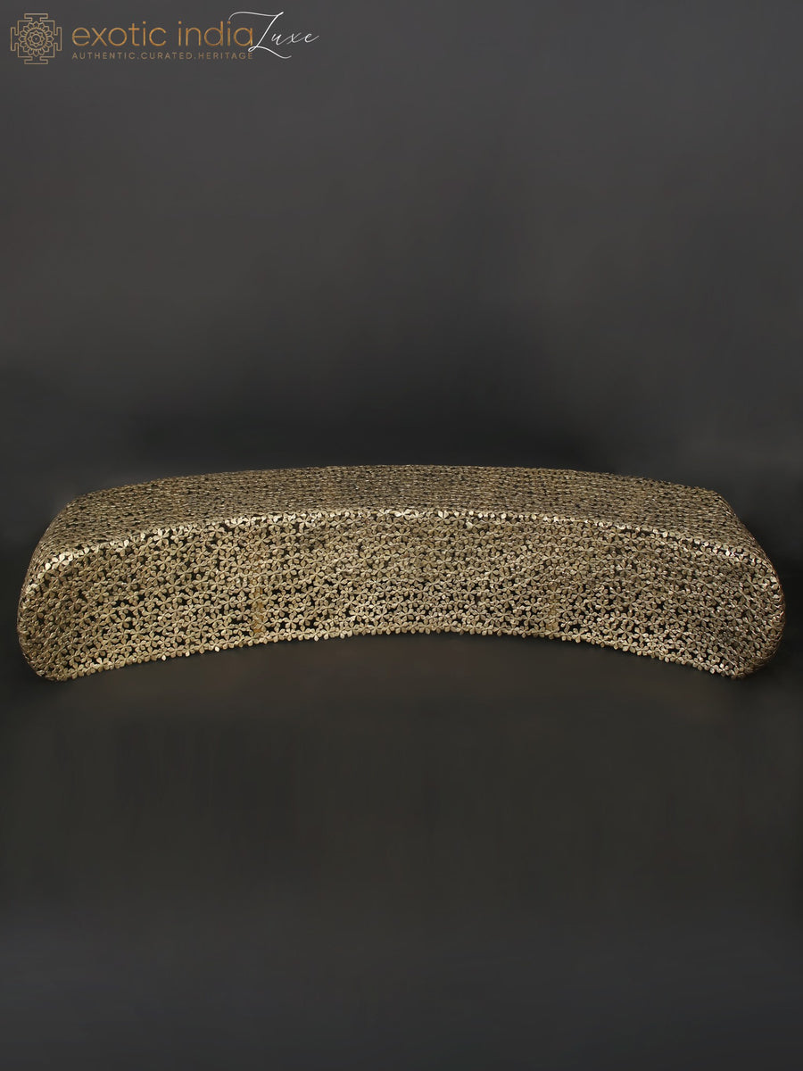 84" Large Brass Flower Designer Sofa Sculpture