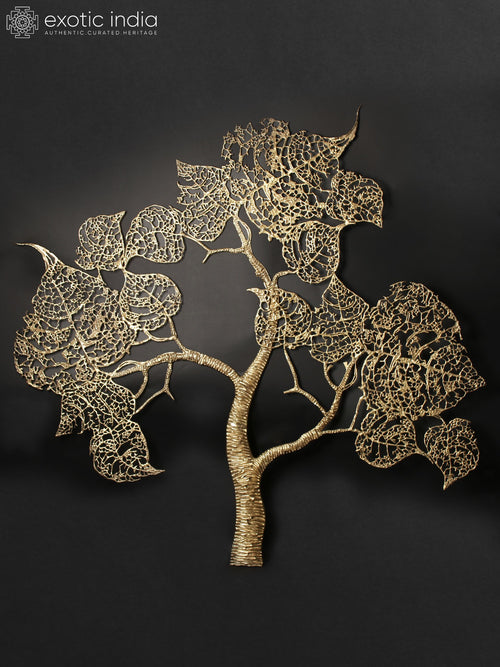 80" Large Brass Tree Wall Hanging Decor