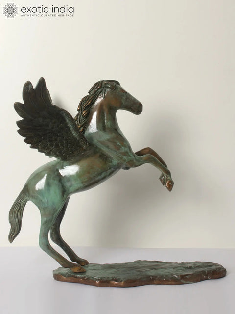 18" Brass Pegasus Statue | Home Decor
