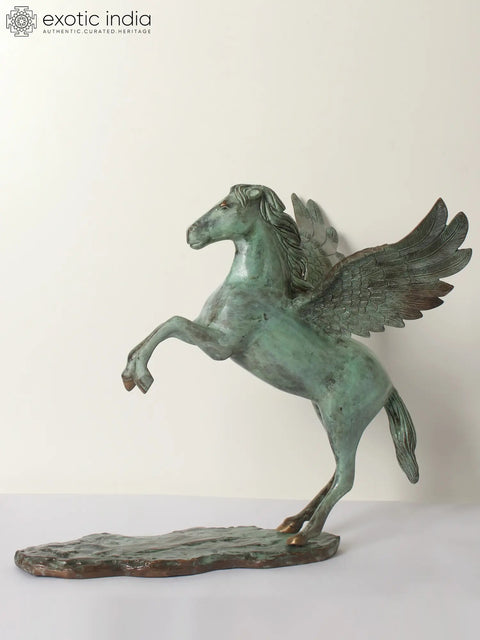 18" Brass Pegasus Statue | Home Decor