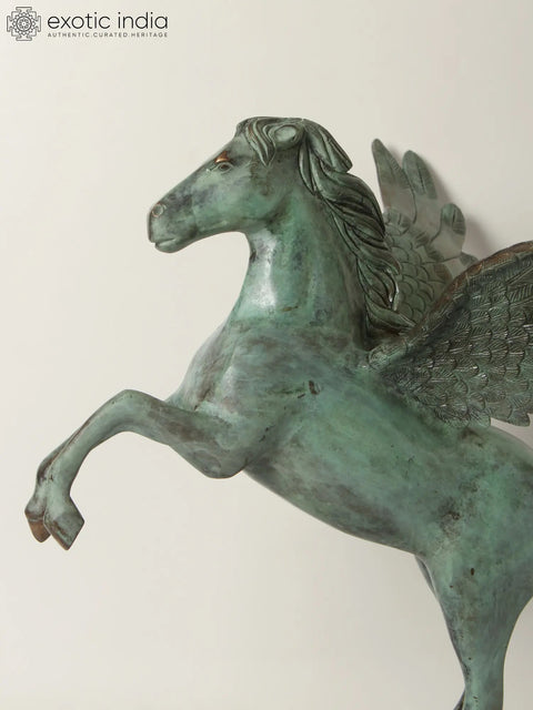 18" Brass Pegasus Statue | Home Decor