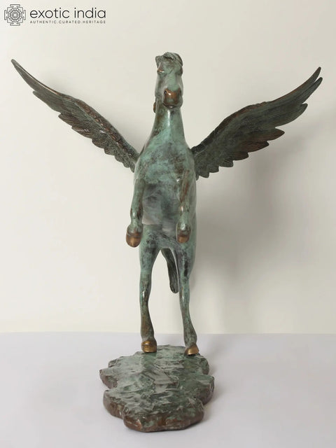 18" Brass Pegasus Statue | Home Decor