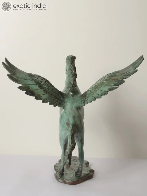 18" Brass Pegasus Statue | Home Decor