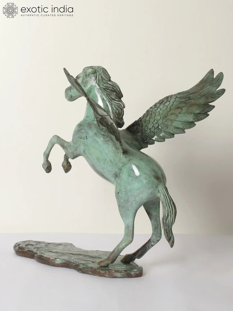 18" Brass Pegasus Statue | Home Decor