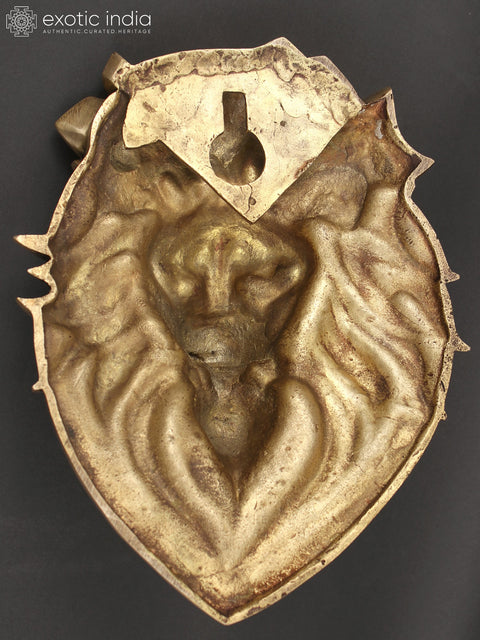 11" Brass Lion Head | Wall Hanging