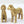 Small Pair of Puppies Brass Figurines