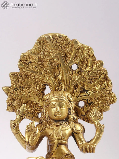 7" Dakshinamurti Shiva Brass Statue