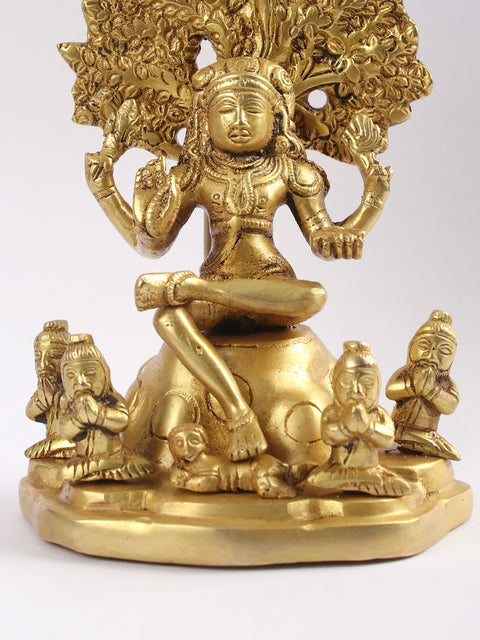 7" Dakshinamurti Shiva Brass Statue